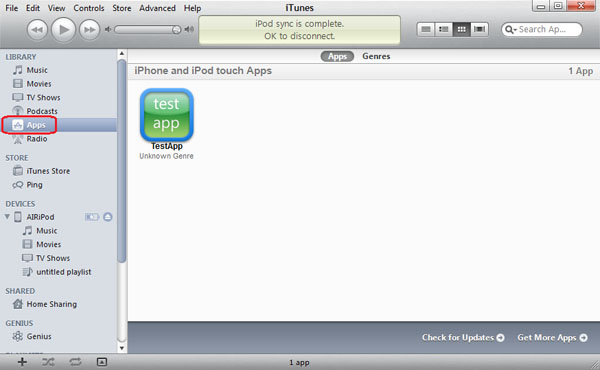 iTunes apps