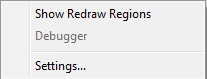 short context menu
