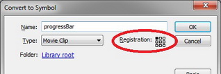 Registration of progress bar